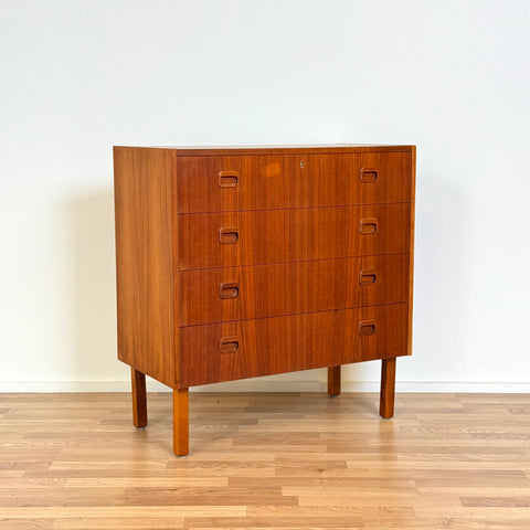 Chest of 4 drawers in teak, 1950s-60s, Sweden - Beyo Vintage