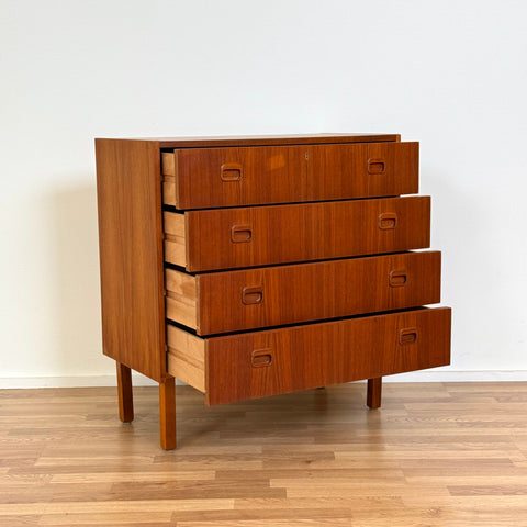 Chest of 4 drawers in teak, 1950s-60s, Sweden - Beyo Vintage