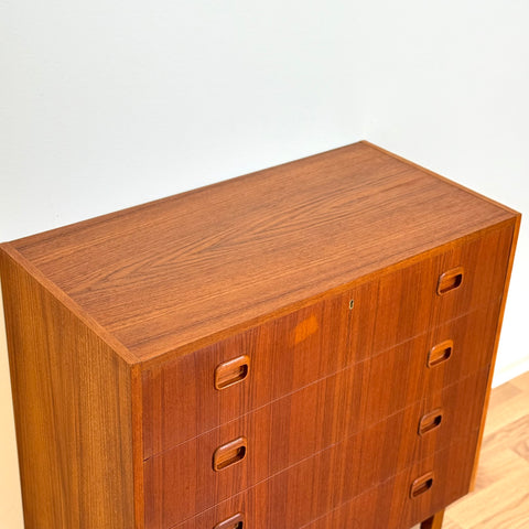 Chest of 4 drawers in teak, 1950s-60s, Sweden - Beyo Vintage
