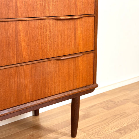 Chest of 5 drawers in teak, 1950s-60s, Denmark - Beyo Vintage