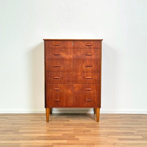 Chest of 6 drawers in teak, 1950s-60s, Denmark - Beyo Vintage