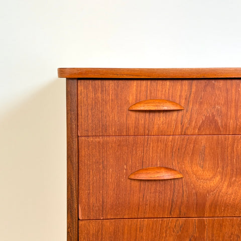 Chest of 6 drawers in teak, 1950s-60s, Denmark - Beyo Vintage