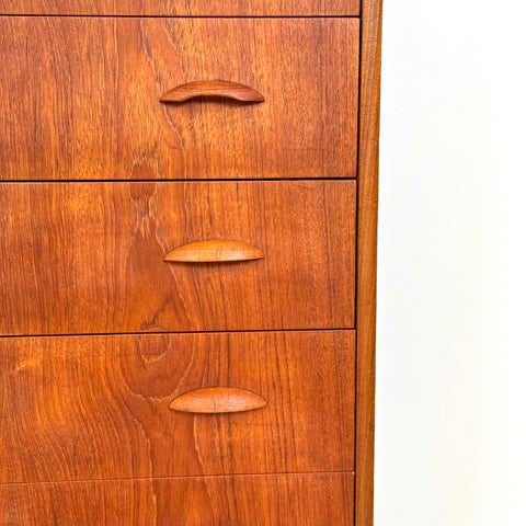 Chest of 6 drawers in teak, 1950s-60s, Denmark - Beyo Vintage