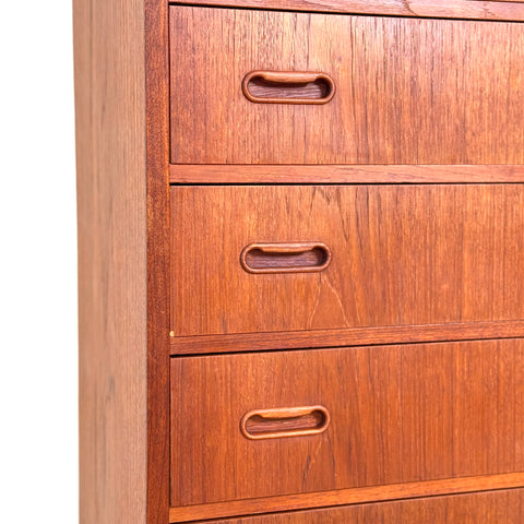Chest of 6 drawers in teak, 1950s-60s, Denmark - Beyo Vintage