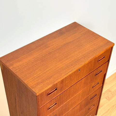 Chest of 6 drawers in teak, 1950s-60s, Denmark - Beyo Vintage