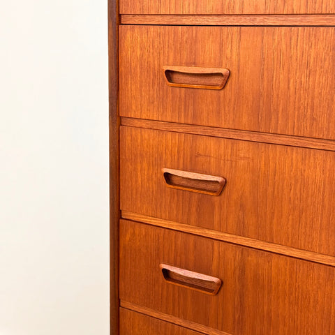 Chest of 6 drawers in teak, 1950s-60s, Denmark - Beyo Vintage
