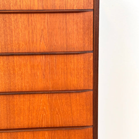 Chest of 6 drawers in teak by Hanbjerg møbelfabrik, 1950s-60s, Denmark - Beyo Vintage