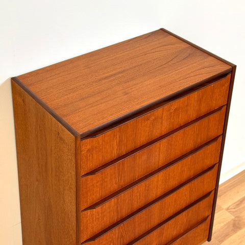 Chest of 6 drawers in teak by Hanbjerg møbelfabrik, 1950s-60s, Denmark - Beyo Vintage