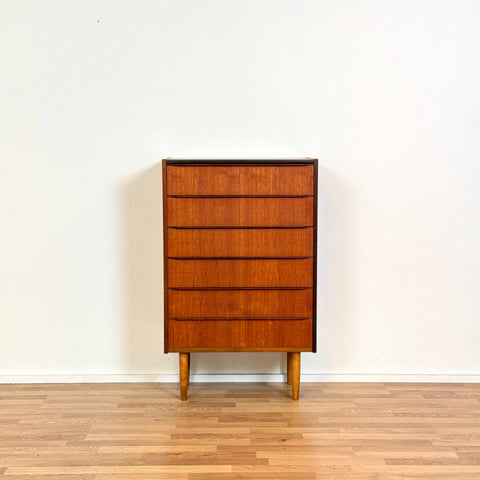 Chest of 6 drawers in teak by Hanbjerg møbelfabrik, 1950s-60s, Denmark - Beyo Vintage