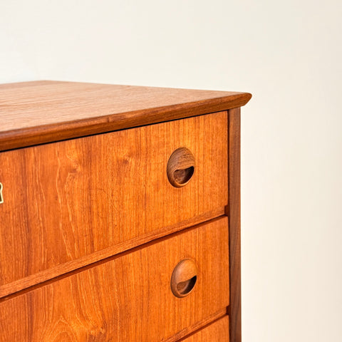 Chest of drawers in teak, 1950s-60s, Denmark - Beyo Vintage