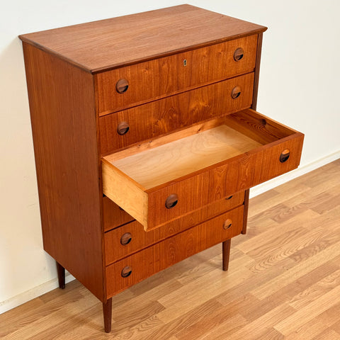 Chest of drawers in teak, 1950s-60s, Denmark - Beyo Vintage
