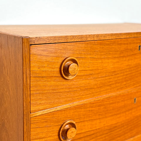 Chest of 4 drawers in teak, 1950s-60s, Sweden - Beyo Vintage