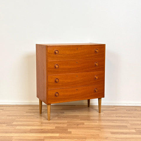 Chest of 4 drawers in teak, 1950s-60s, Sweden - Beyo Vintage
