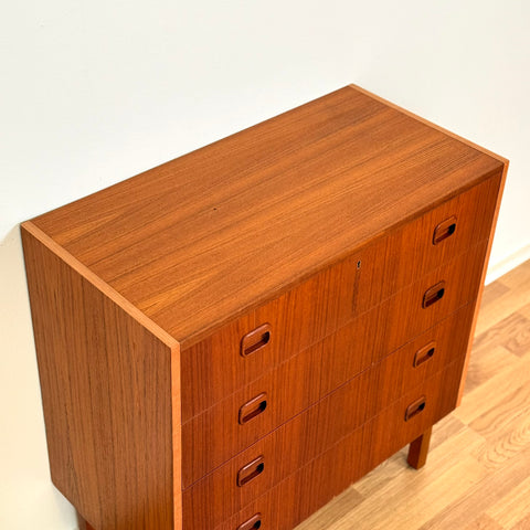 Chest of 4 drawers in teak, 1950s-60s, Sweden - Beyo Vintage