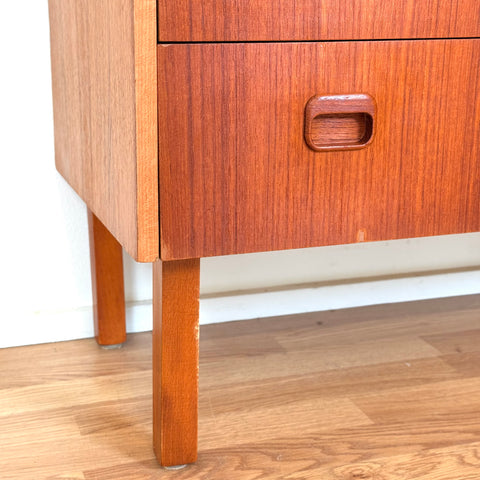 Chest of 4 drawers in teak, 1950s-60s, Sweden - Beyo Vintage