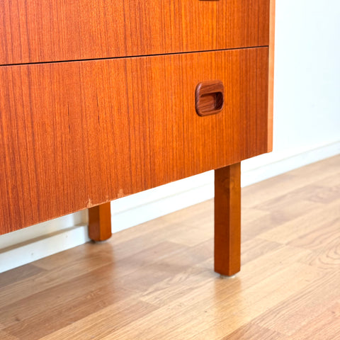 Chest of 4 drawers in teak, 1950s-60s, Sweden - Beyo Vintage