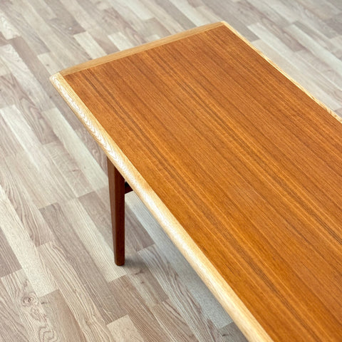 PRICE Coffee table in teak and oak, 1950s-60s, Denmark - Beyo Vintage