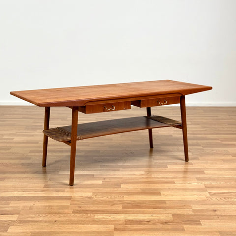 Coffee table in teak with 4 drawers, 1950s-60s, Denmark - Beyo Vintage