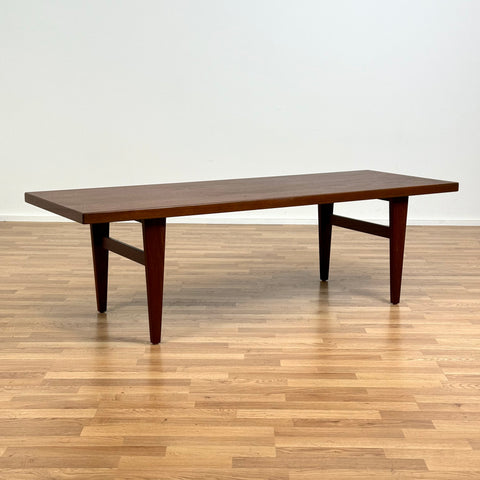 Coffee table in teak with walnut stain, 1950s-60s, Denmark - Beyo Vintage