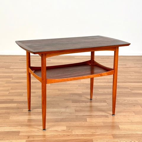 Coffee table in walnut by AB Tuarps Möbelindustri, 1950s-60s, Sweden - Beyo Vintage
