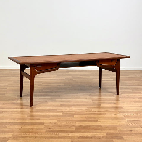 Coffee table with 4 drawers in teak, 1950s-60s, Denmark - Beyo Vintage