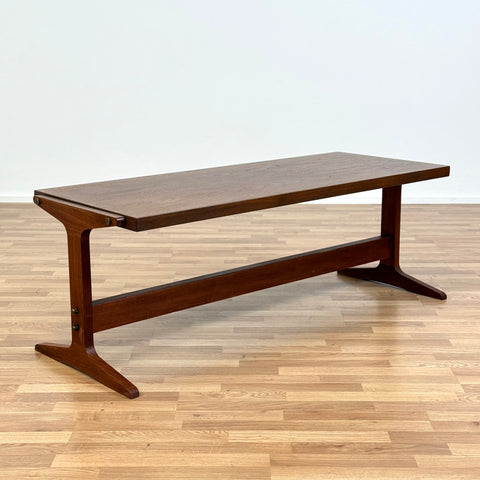 PRICE Coffee table with double top surface in teak, 1950s-60s, Denmark - Beyo Vintage