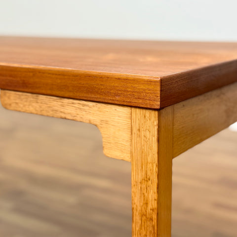 Dining table in teak and oak by Børge Mogensen, 1950s-60s, Denmark - Beyo Vintage