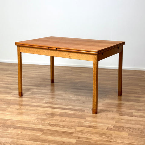 Dining table in teak and oak, 1950s-60s, Denmark - Beyo Vintage