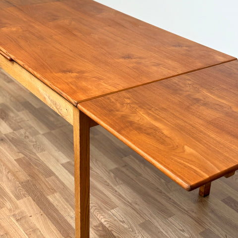 Dining table in teak & oak by EJ Møbler, 1950s-60s, Denmark - Beyo Vintage