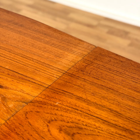 Dining table in teak with flip-flap extensions, 1950s-60s - Beyo Vintage