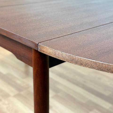Danish dining table with 3 extensions in mahogany "Arne Vodder style"