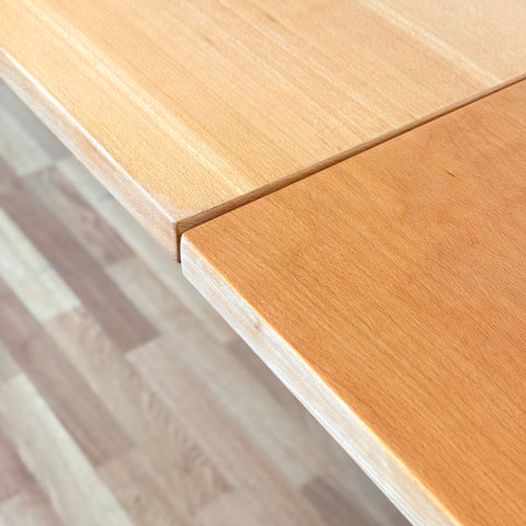 Dining table with extensions in beech by Gangso møbler, 1950s-60s, Denmark - Beyo Vintage