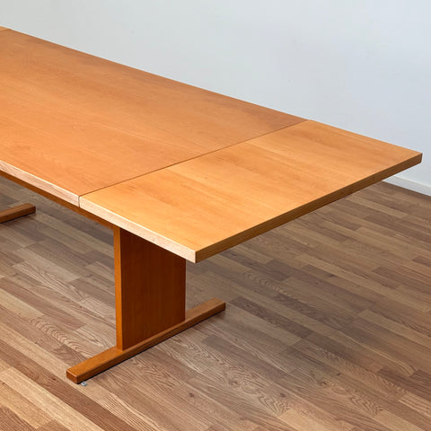 Dining table with extensions in beech by Gangso møbler, 1950s-60s, Denmark - Beyo Vintage