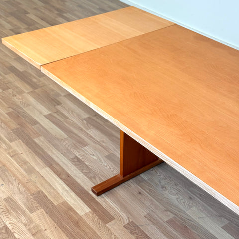 Dining table with extensions in beech by Gangso møbler, 1950s-60s, Denmark - Beyo Vintage