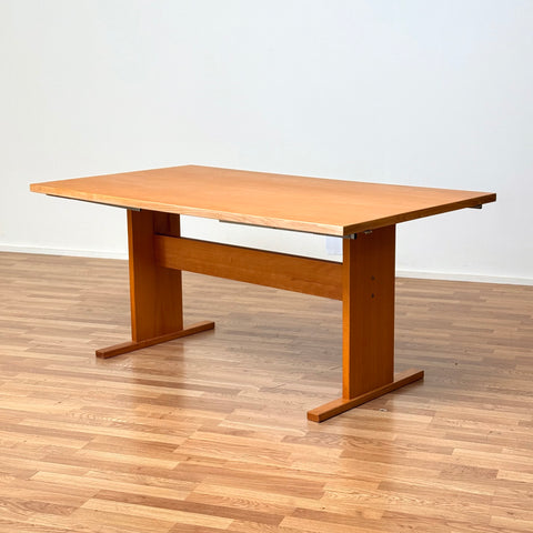 Dining table with extensions in beech by Gangso møbler, 1950s-60s, Denmark - Beyo Vintage