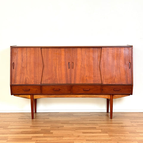 Highboard in teak, 1950s-60s, Denmark - Beyo Vintage