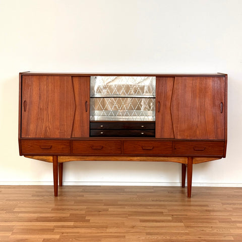 Highboard in teak, 1950s-60s, Denmark - Beyo Vintage