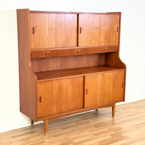 Highboard in teak, 1950s-60s, Denmark - Beyo Vintage