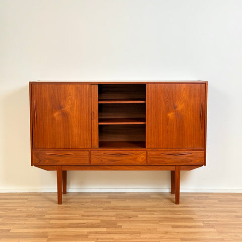 Highboard in teak, 1950s-60s, Denmark - Beyo Vintage
