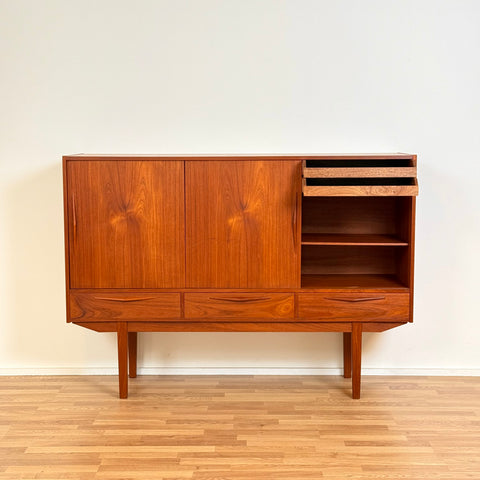 Highboard in teak, 1950s-60s, Denmark - Beyo Vintage