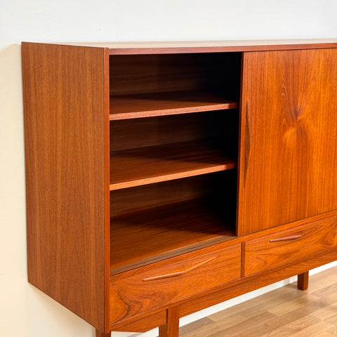 Highboard in teak, 1950s-60s, Denmark - Beyo Vintage