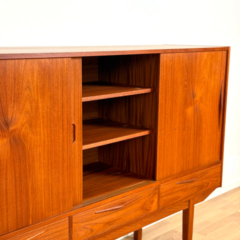 Highboard in teak, 1950s-60s, Denmark - Beyo Vintage