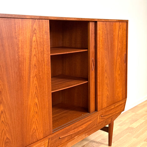Highboard in teak, 1950s-60s, Denmark - Beyo Vintage