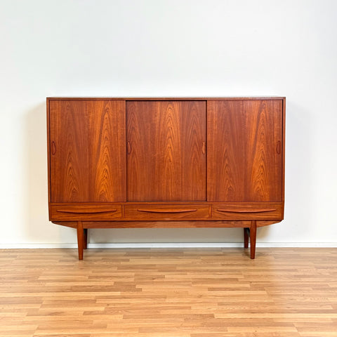 Highboard in teak, 1950s-60s, Denmark - Beyo Vintage