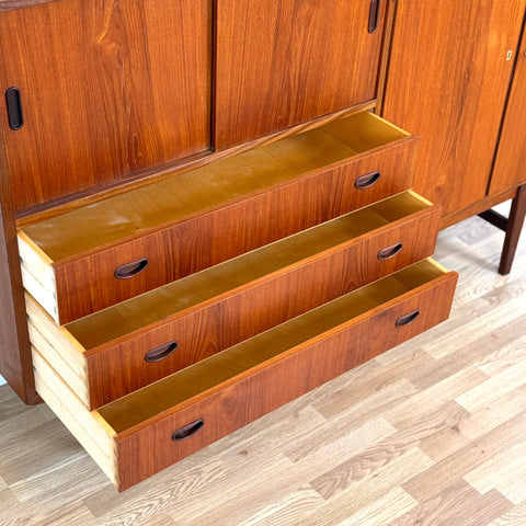 Highboard in teak, 1950s-60s, Denmark - Beyo Vintage