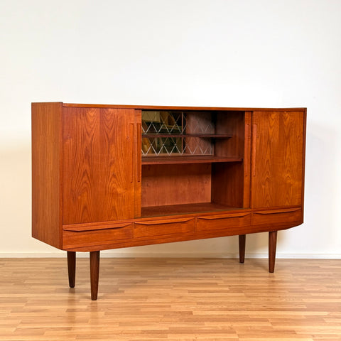 Highboard in teak, 1950s-60s, Denmark - Beyo Vintage