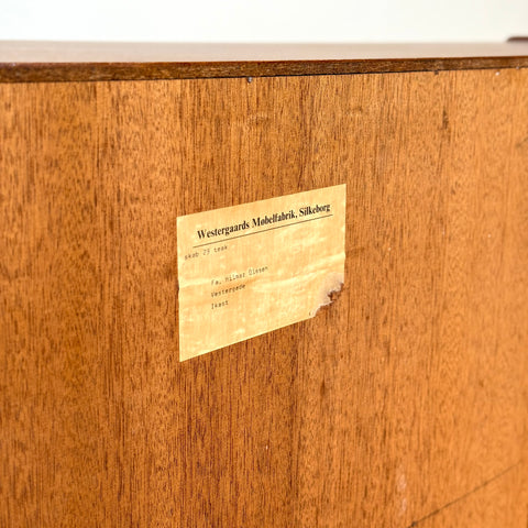 Highboard in teak by P. Westergaard Møbelfabrik, 1950s-60s, Denmark - Beyo Vintage