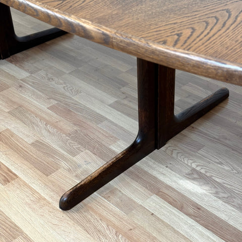 Oval dining table in oak with 2 extensions by Skovby, 1950s-60s, Denmark - Beyo Vintage
