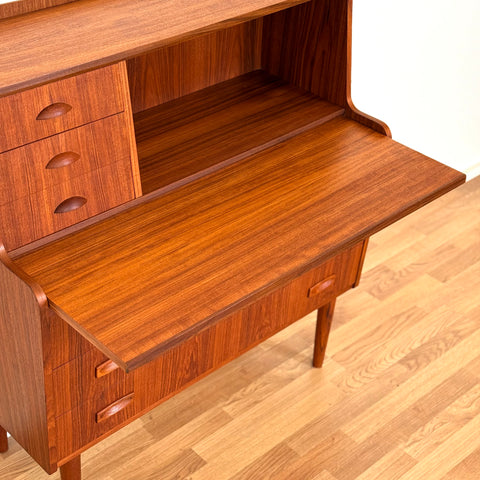 Secretary desk in teak, 1950s-60s, Denmark - Beyo Vintage