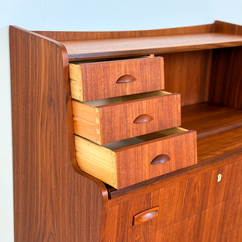 Secretary desk in teak, 1950s-60s, Denmark - Beyo Vintage